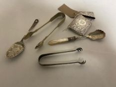 A Birmingham silver card case 1920,