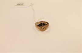 A gent's 9ct gold Masonic signet ring, size U, 3.1g.