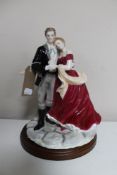 A Royal Worcester True Love Age of Romance limited edition figure no.