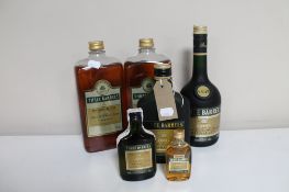 Four bottles of Three Barrels French Brandy together with two further Three Barrels miniatures (6)