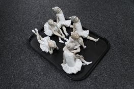 A tray of six Nao Ballerinas (a/f)