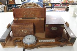 A box of barometer, wooden boxes,