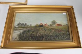 A 19th century oil painting 'The Windy Hill'