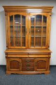 A reproduction mahogany bookcase