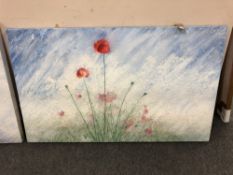 Royden Astrop, Poppies, oil on canvas,