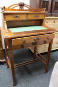 An early 20th century mahogany lady's desk