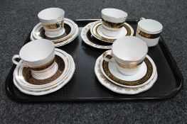A tray of Aynsley tea china