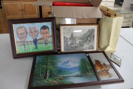 A box of a large quantity of pictures,