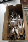 A quantity of silver plated cutlery