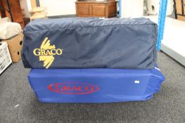 Two folding portable cots