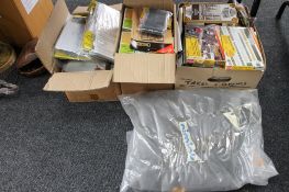 Three boxes containing model railway items to include HO gauge items,