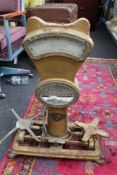 An antique set of weighing scales