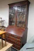 A George III mahogany bureau bookcase