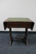 Two mahogany flap sided occasional tables