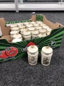 A box of twenty-five Hummel kitchen herb and spice pots