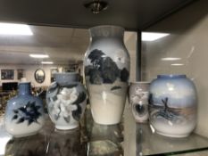 A Royal Copenhagen vase, height 32 cm,