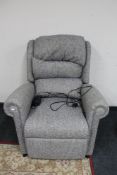 An electric reclining armchair