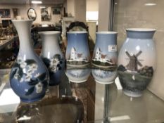 A pair of Bing and Grondahl vases,