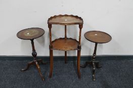 A painted topped wine table,