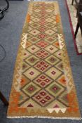 A Maimana kelim runner 293 cm x 78 cm