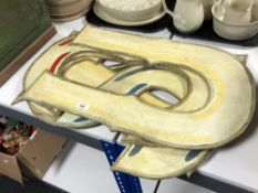 Six large painted advertising letters CONDITION REPORT: The letters are USCCRI.