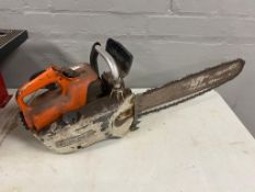 A petrol chain saw by Stihl