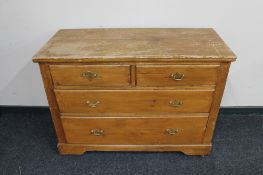 An antique four drawer chest
