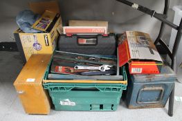 A quantity of tools, tool box etc.