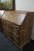 A nineteenth century oak bureau