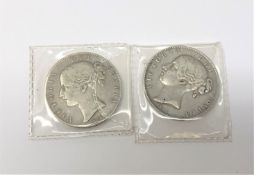 Two Victorian crowns 1845,