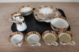 A tray of 19th century tea china