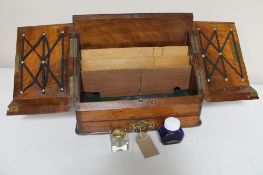An Edwardian mahogany correspondence case