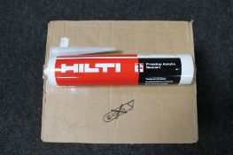 A box of Hilti fire stop white sealant