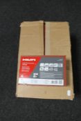 A box of Hilti fire stop blocks