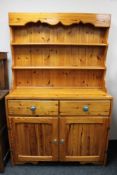 A pine kitchen dresser