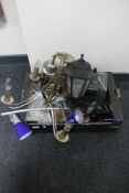 A box of light fittings