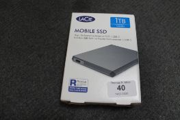 Lacie : Mobile SSD, 1TB, High Performance External SSD, model LRD0TUA, brand new, box still sealed.