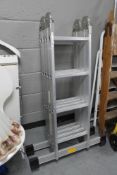 An aluminium folding ladder