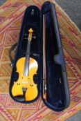 A violin and bow in case