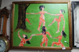 Sheila Benson - oil on canvas 'Away with the fairies',