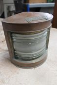 A starboard copper lamp