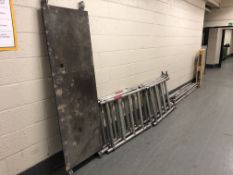 An aluminium portable scaffold