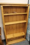 A pine bookcase