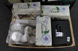 A crate of vinyl singles,