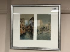 Early 20'th Century Continental School : Venetian Studies, two watercolours,