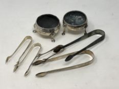 Two Georgian silver salts,