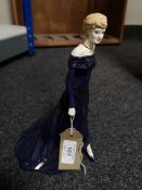 A Royal Doulton figure - Diana princess of Wales together with three picture albums