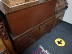 An early nineteenth century pine mule chest