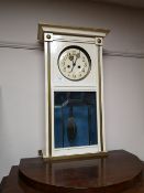 A continental painted wall clock