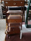 A two drawer chest and a single drawer chest.